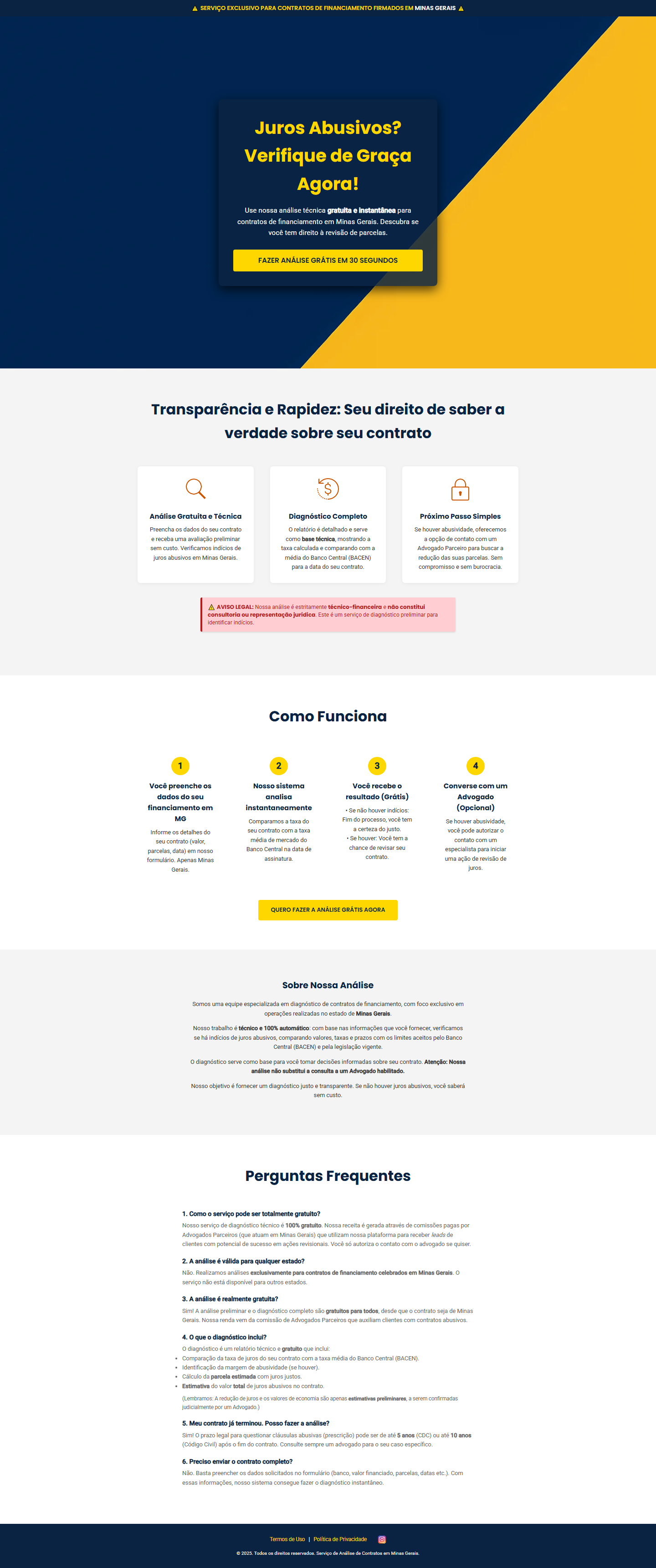 Landing Page Análise Contratos